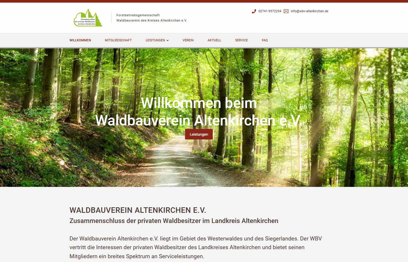 Startseite vom Waldbauverein Altenkirchen e.V.